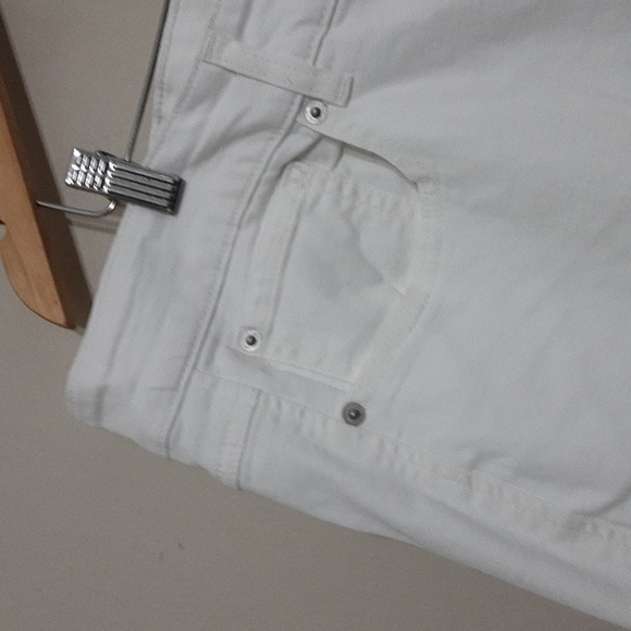 Inc denim jean women white high rise straight distressed raw hem 22W casual Y2K - Picture 2 of 8